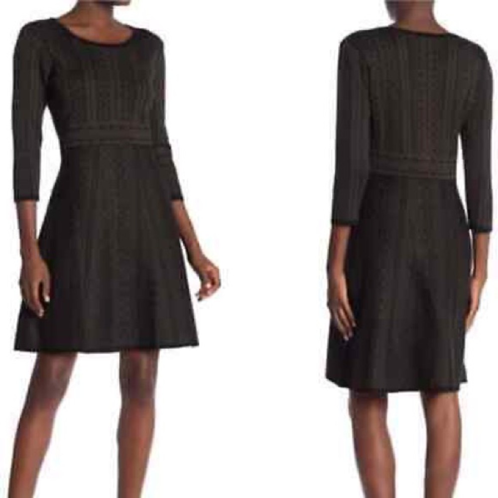 Nina Leonard Geometric Fairisle Print Sweater Dress - Size XL - NWT